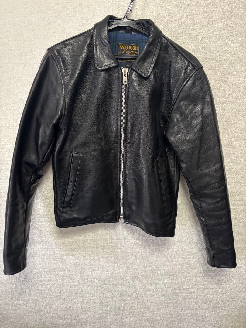 Vanson シングルライダースジャケットenf 裏地オーダーサイズ36 最終値