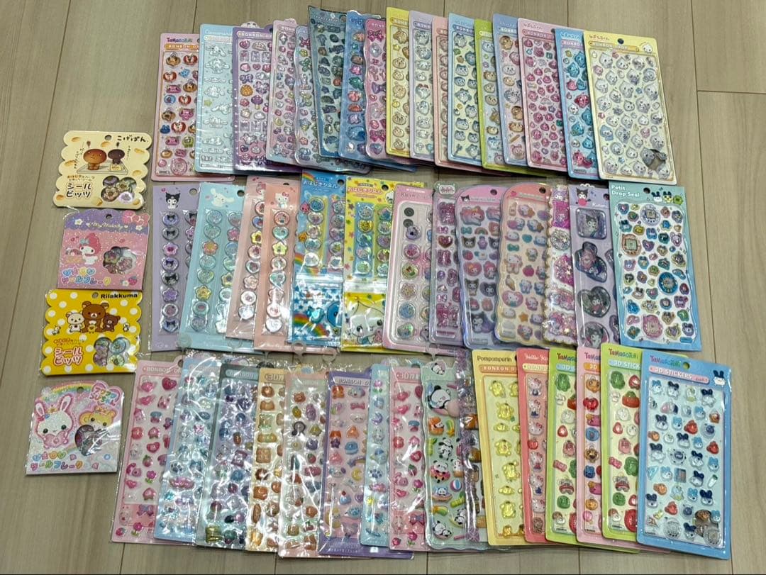 ボンボンドロップシール、おはじきシール、うるちゅるシール、タイル