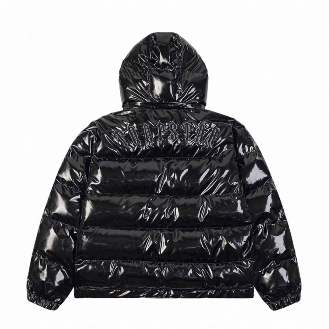 TRAPSTAR 光沢ブラック ダウンジャケット トラップスター