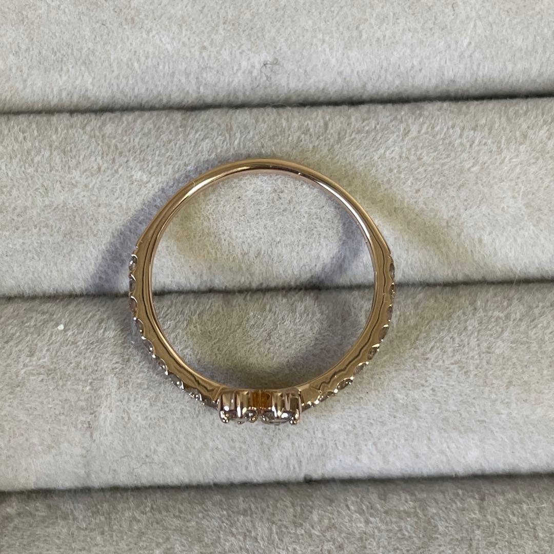 #12号♡K18♡0.41ct♡クローバーモチーフリング