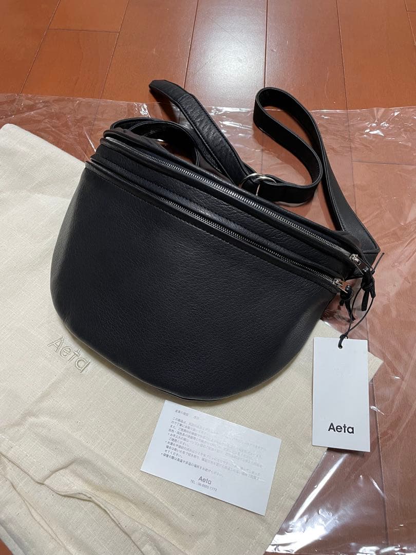 新品 定5.3万 Aeta アエタ ディア レザー ウエスト ポーチ M