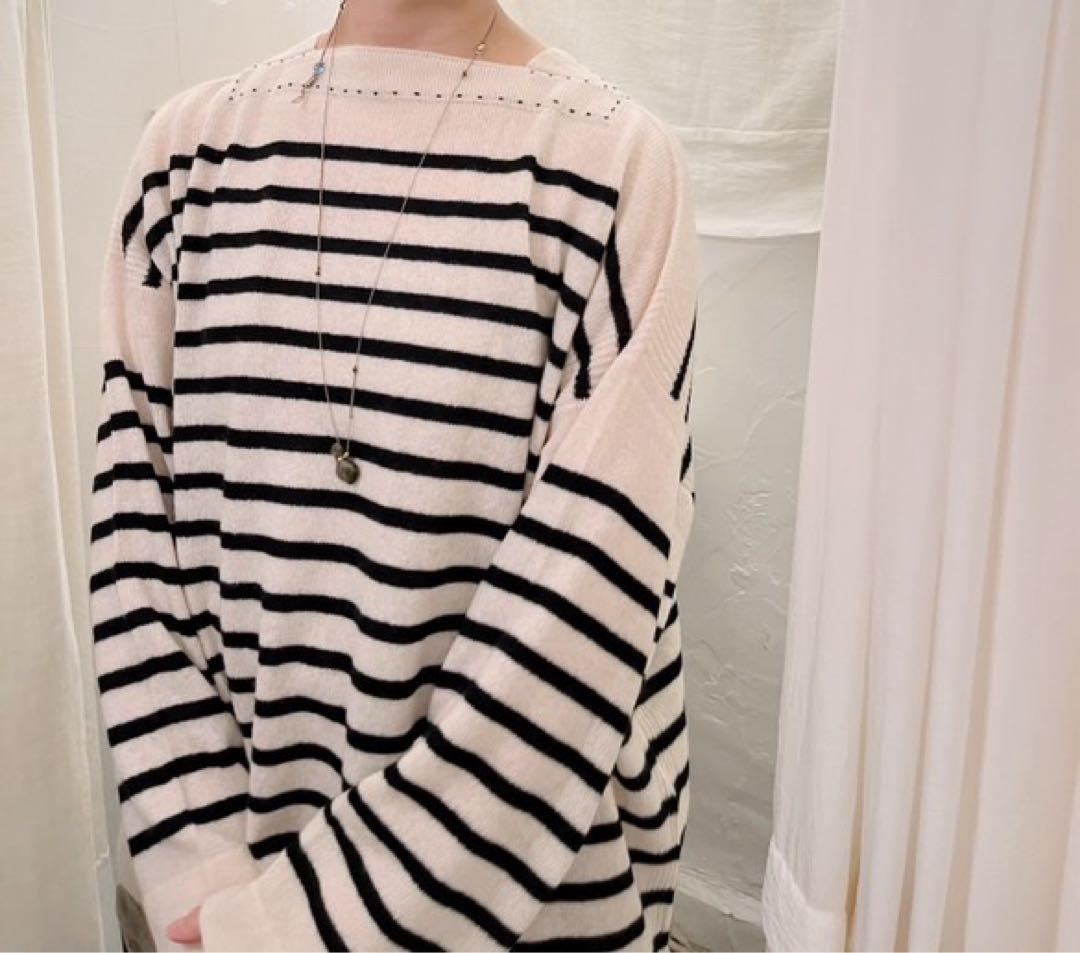 TOWAVASE バスクプルオーバー (ボートネック) 一本どり