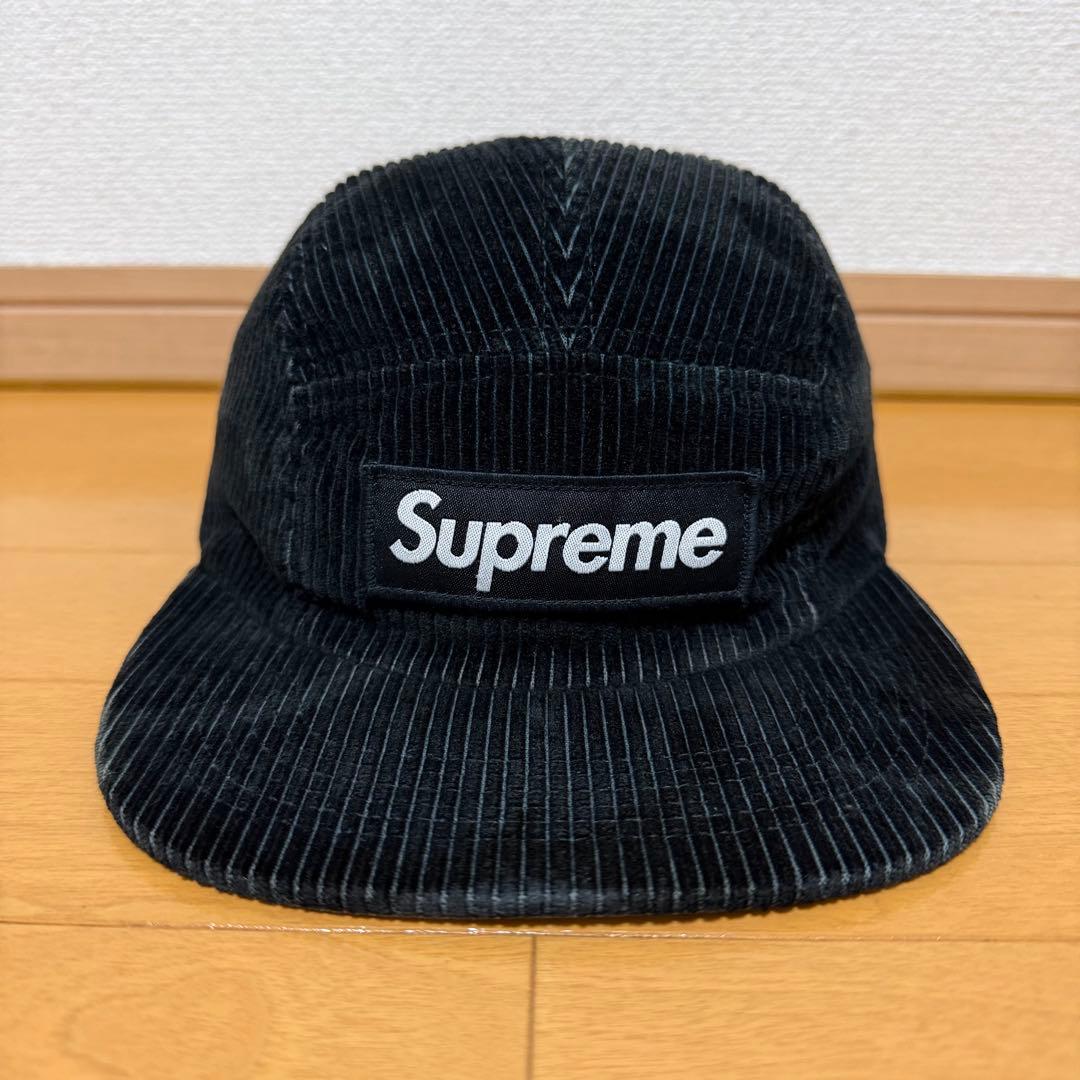 Supreme Camo Corduroy Camp Cap ブラック 19aw
