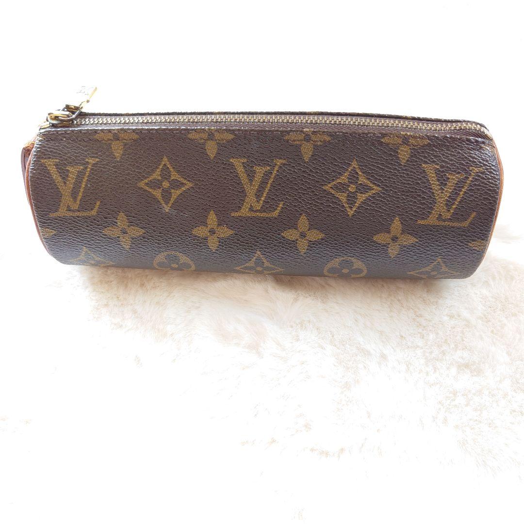 M*u様 正規品 ルイヴィトンモノグラム ロングポーチ ペンケ−ス丸型