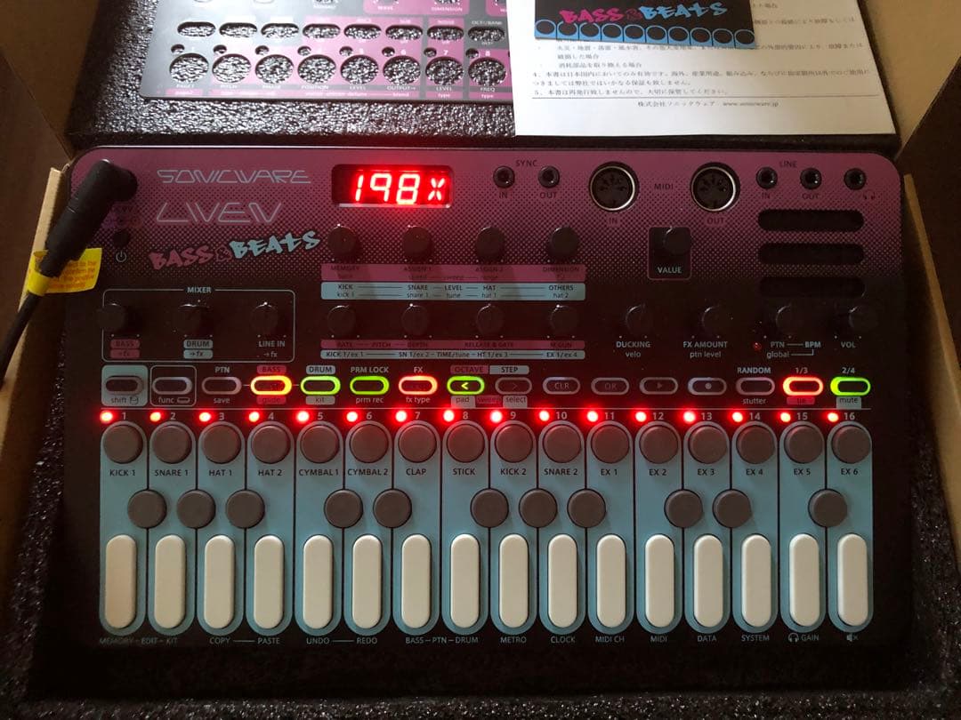 LIVEN BASS BEATS アナログシンセサイザー Amazon.com: Sonicware Liven BASS&BEATS [Wavetable Bass Synthesizer