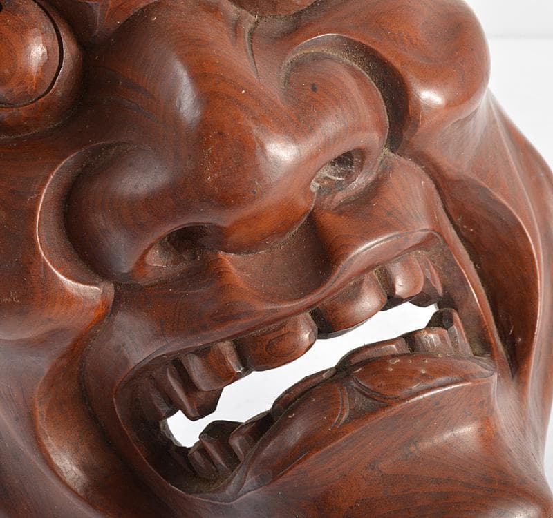 能楽 雅楽 能面 木彫 出目作 釣眼 M R4854 - メルカリ