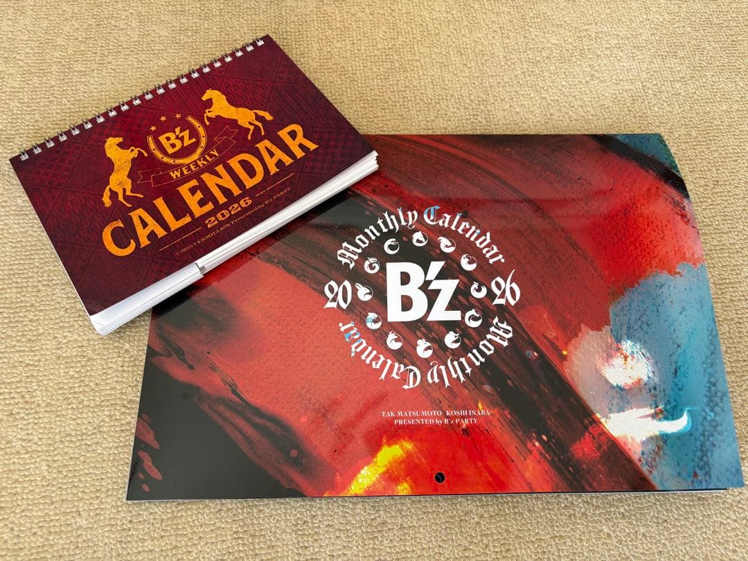 B'z公式ファンクラブ 2026年 月＆週カレンダーセット - メルカリ