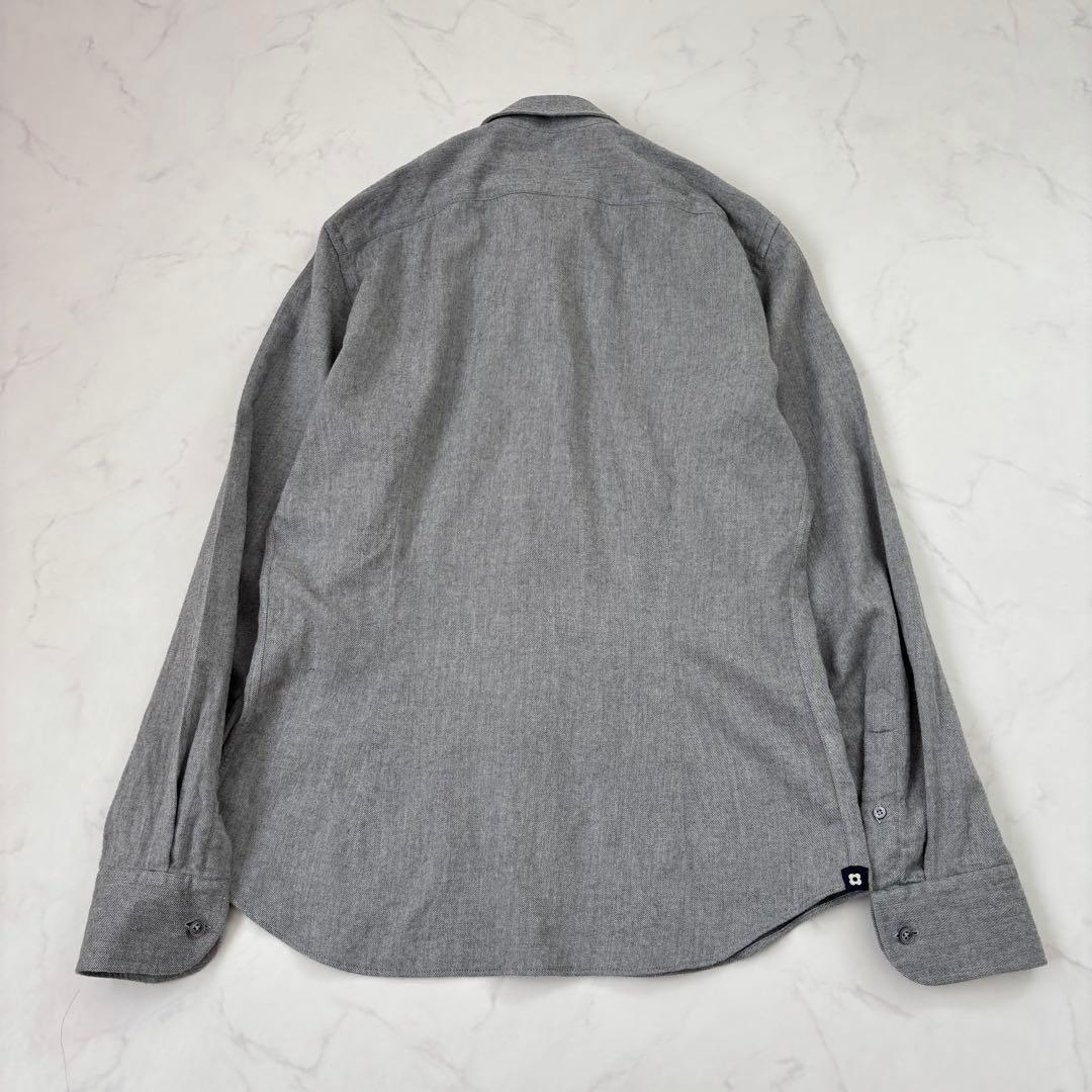 美品】ラルディーニ ホリゾンタルカラー ネルシャツ 38 コンバーチブル