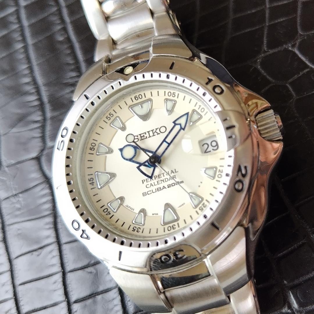 セイコーピピン限定色ボルドーパーペチュアルカレンダースキューバ200m