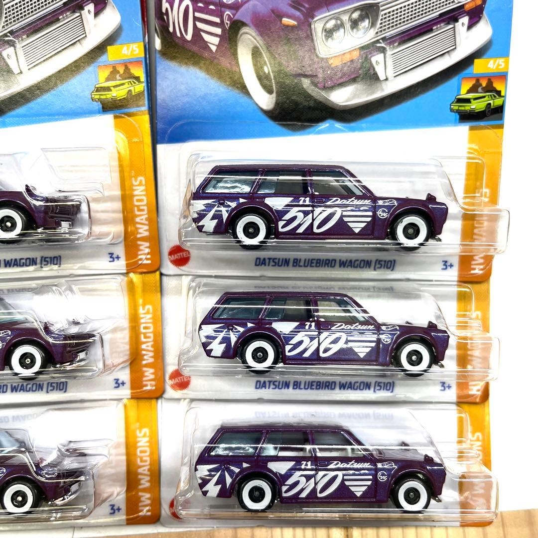 ホットウィール ダットサン 510 ワゴン 日本カード 6台セット