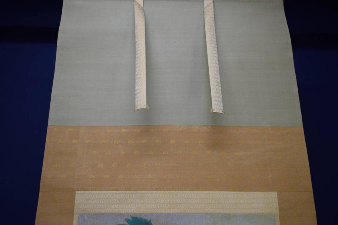 真作/奥山芳泉/牡丹図/桐共箱太巻箱付/布袋屋掛軸HJ-186 - メルカリ