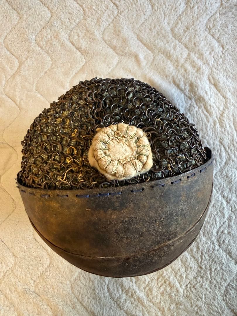 ⭕️ 江戸時代 鎖帷子 【鉢金付き鎖頭巾】 幕末 新撰組 忠臣蔵 ➀