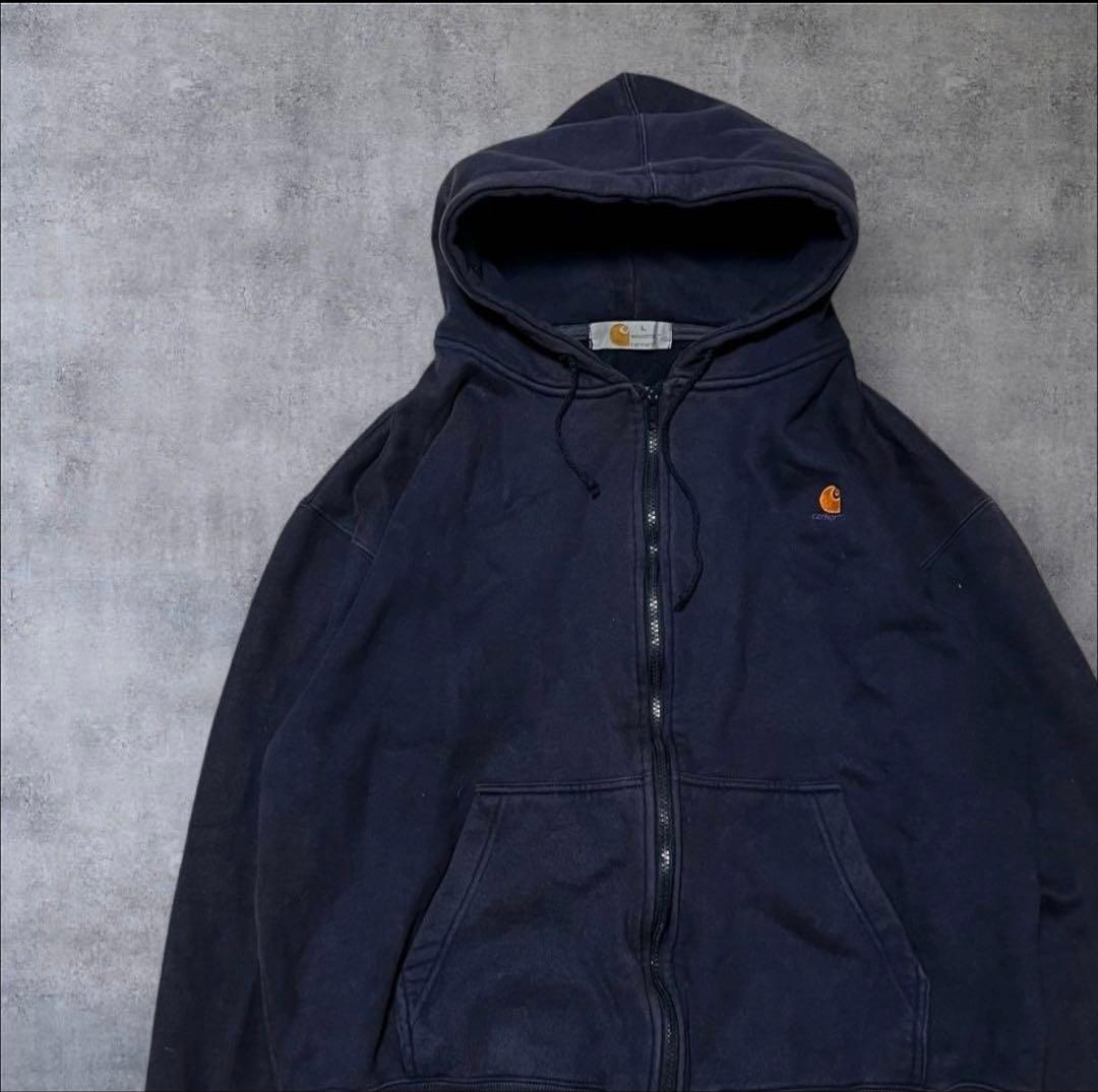 00s カーハート Carhartt フルジップパーカー ワンポイント