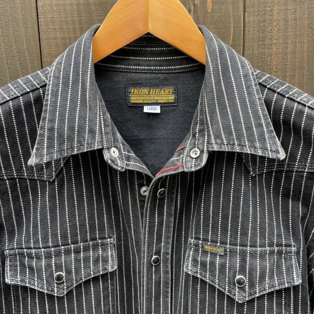 アイアンハート ウォバッシュ ウエスタンシャツ ブラック L - メルカリ