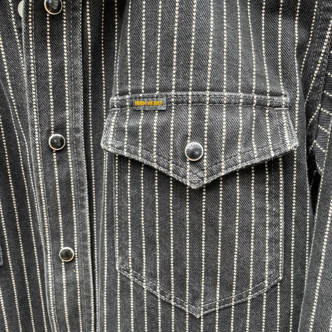 アイアンハート ウォバッシュ ウエスタンシャツ ブラック L - メルカリ