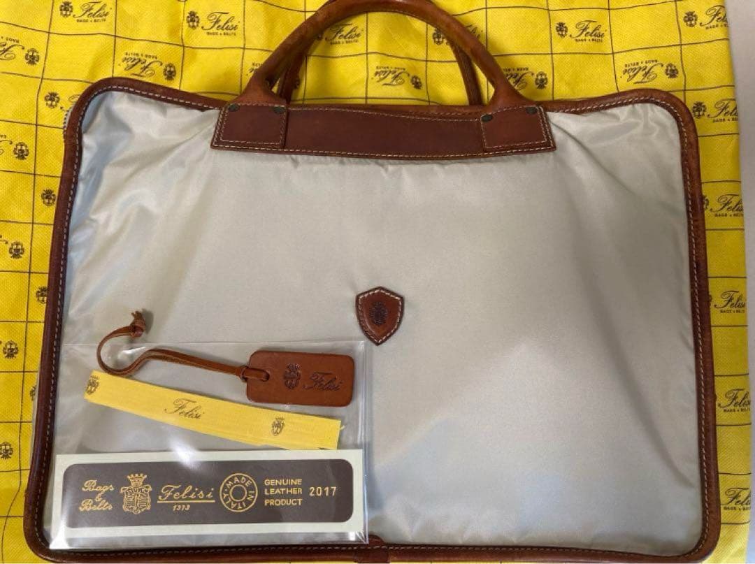 フェリージ Felisi 1993 ブリーフケース ビジネスバック 2層式！