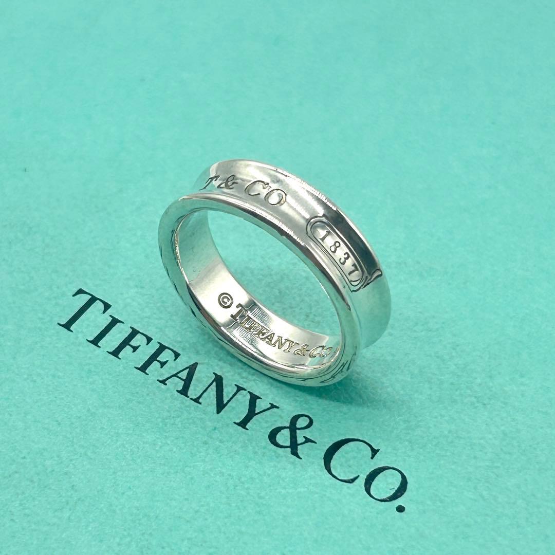 ティファニー　ナロー　1837 リング　約23号　シルバー　925 私的刻印あり