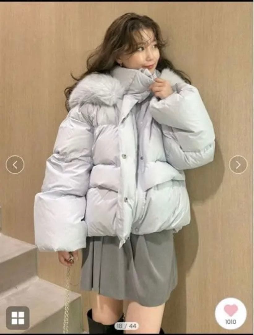 FRAY I.D / フレイ アイディー フードファーショートダウンコート