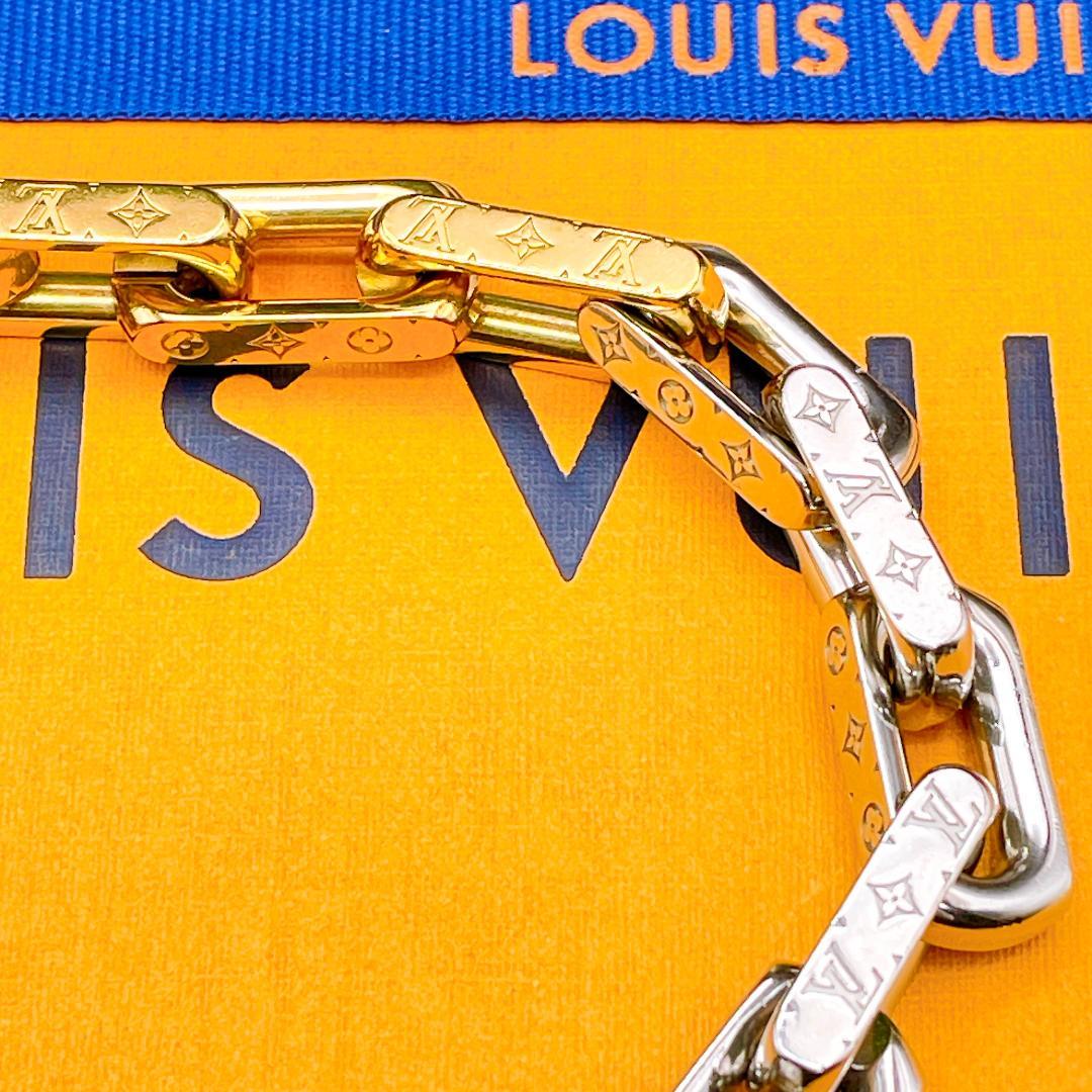 ◇ルイヴィトン◇M1555L モノグラム チェーン ブレスレット L 51.0g