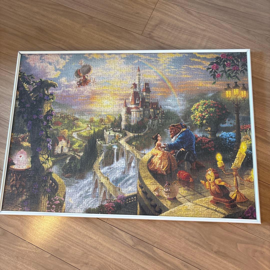 ディズニー 美女と野獣 ジグソーパズル 1000ピース ふレーム付き