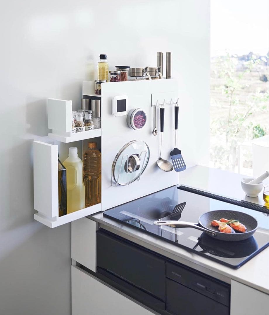 調味料ラック 大容量 2段ラック ホワイト　山﨑実業