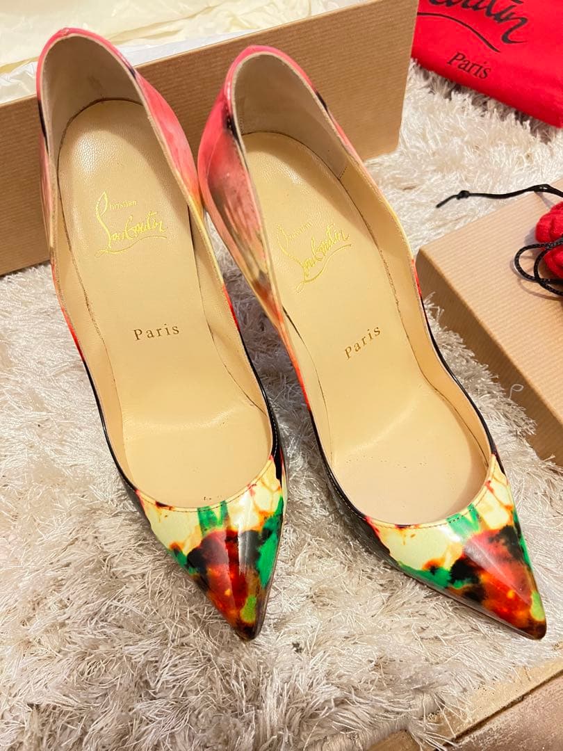 Christian Louboutin マルチカラーハイヒール Miss Z - 80 mm Pumps - Veau velours - Café - Women - Christian
