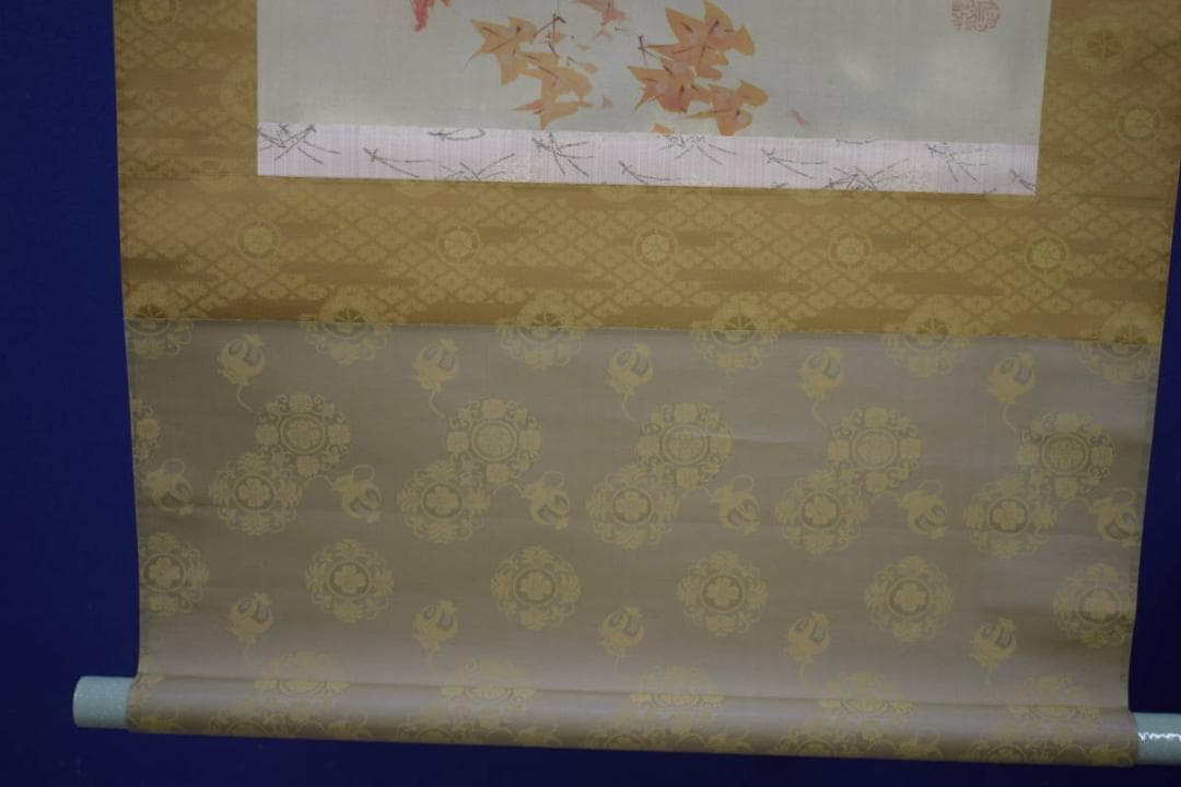 真作/寺崎広業/小禽紅葉図/絹表装/桐共箱付/布袋屋掛軸HJ-74 - メルカリ