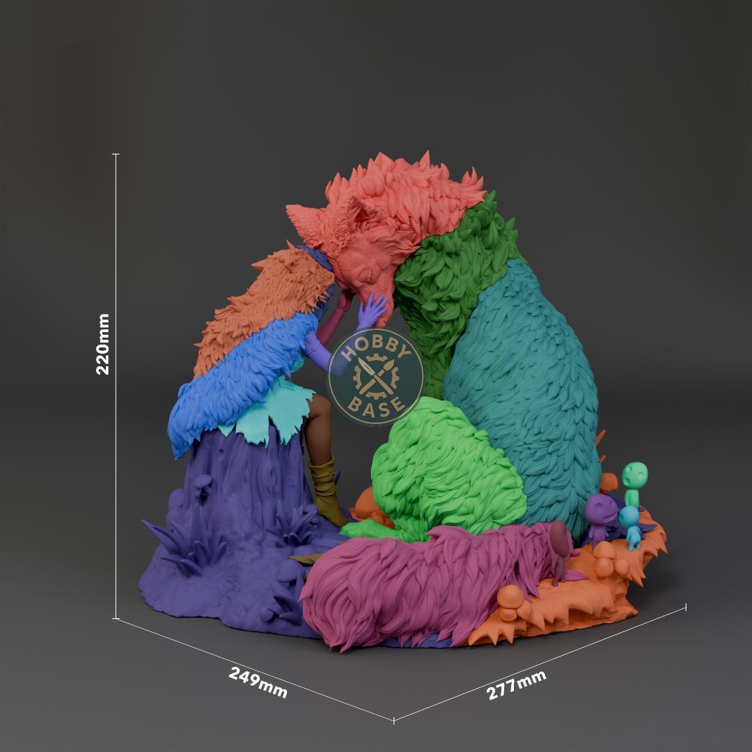 超希少・一点物】もののけ姫 塗装済み完成品 ジオラマ - メルカリ