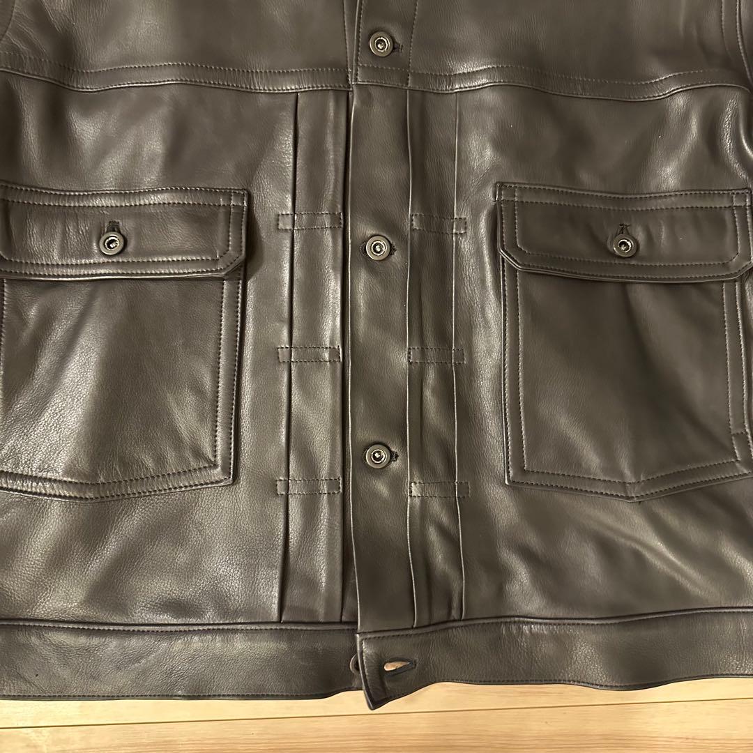 即完売品 A leather エーレザー トラッカージャケット 56 OVY - メルカリ