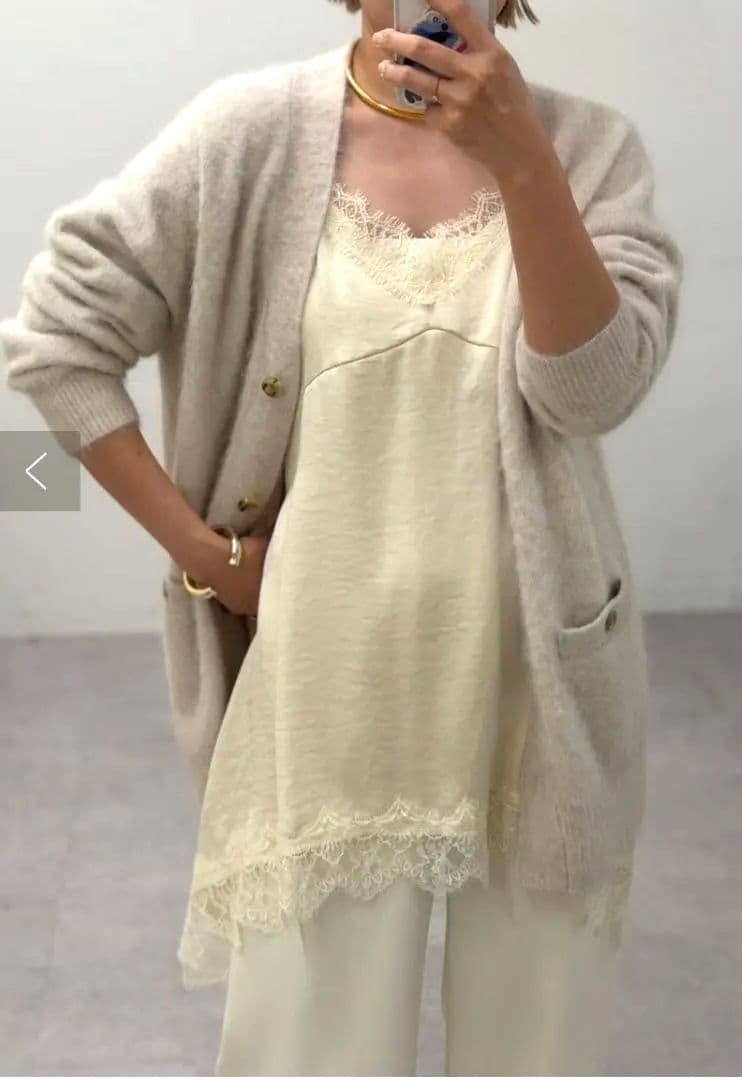 【新品・タグ付】ラウンジドレス　レースキャミ