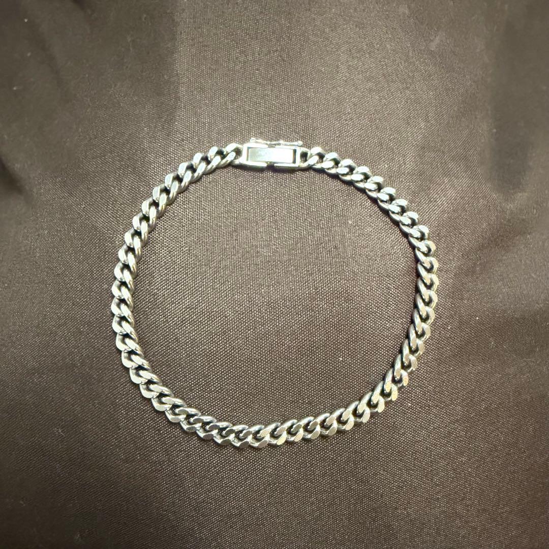 Pt850 2面シングル喜平ブレスレット 20g