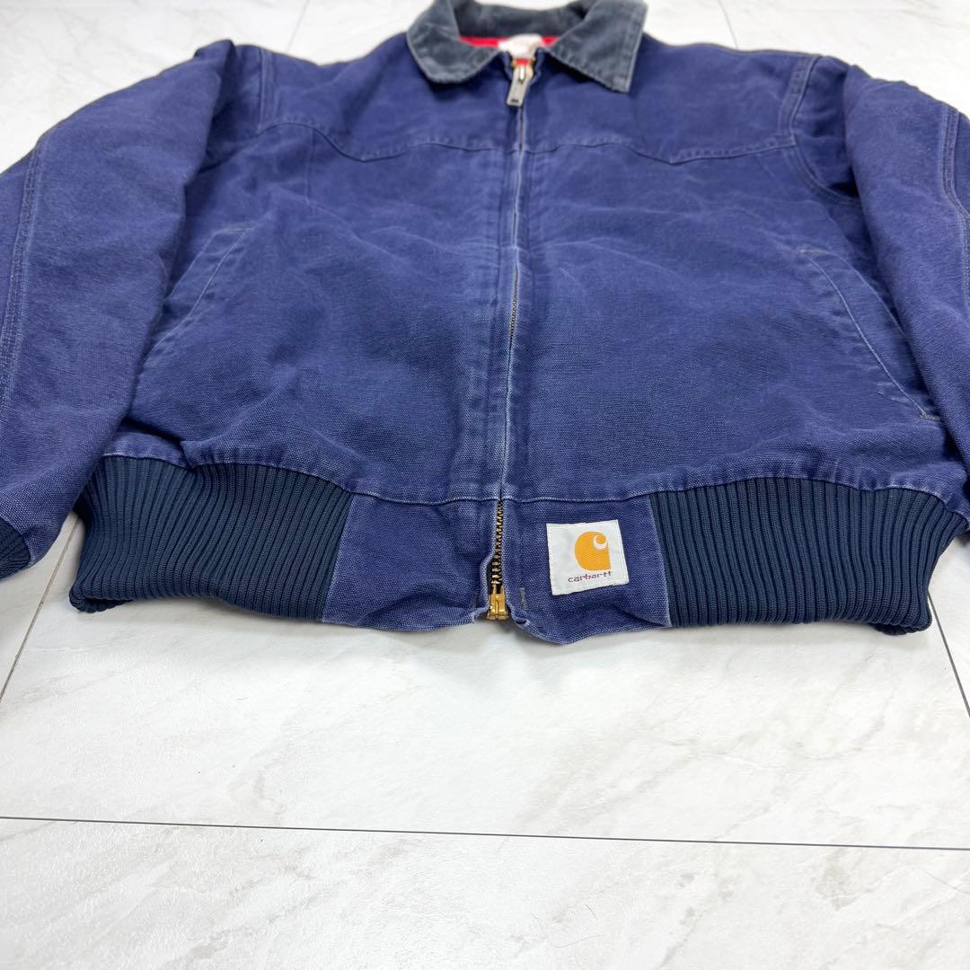 希少カラー 90s カーハート サンタフェジャケット ネイビー L〜XL相当