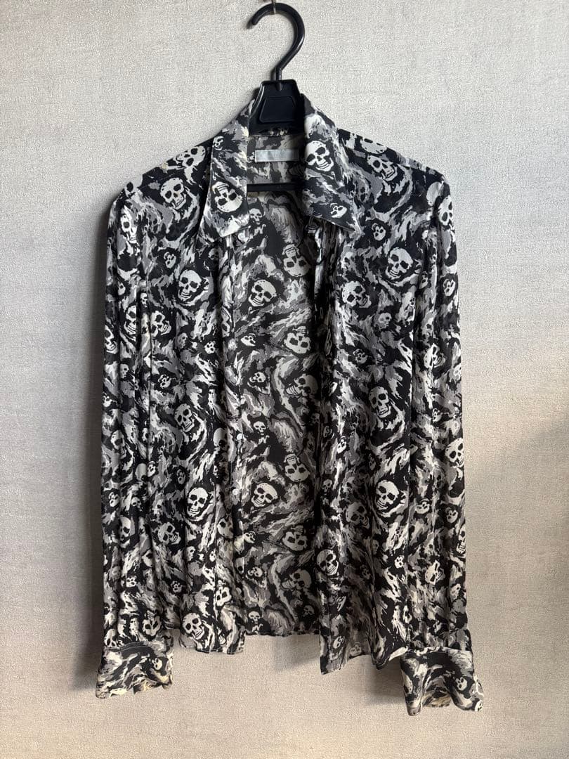 ナンバーナイン number nine スカル シルクシャツ