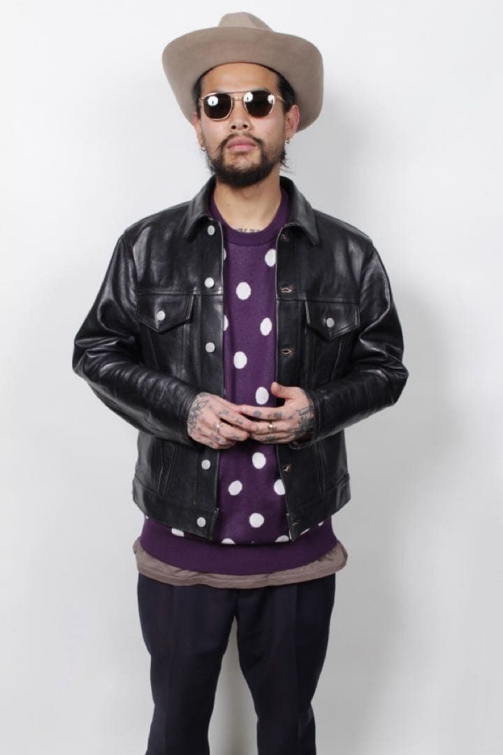 ワコマリア　レザートラッカージャケット