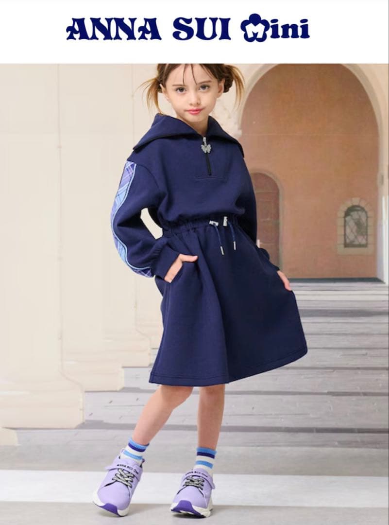 新品未使用】ANNA SUI mini袖チェックセーラーカラーワンピース - メルカリ