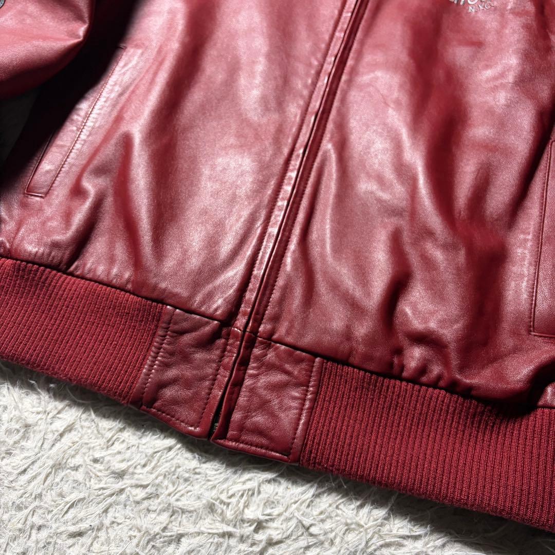 美品⁄希少 美品/希少カラーschott トラックジャケット ラムレザー 羊革