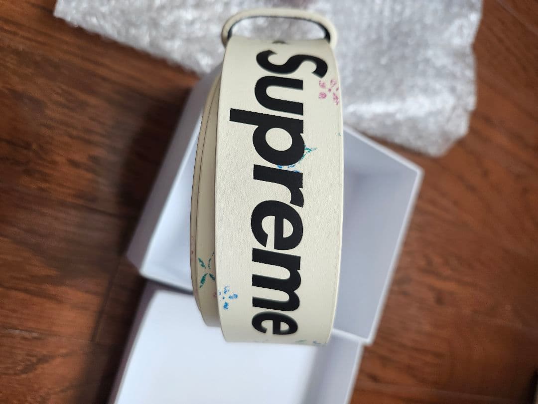 Supreme Repeat Leather Belt 白Floral花柄L 2026年最新】Supreme Repeat Leather Beltの人気アイテム - メルカリ