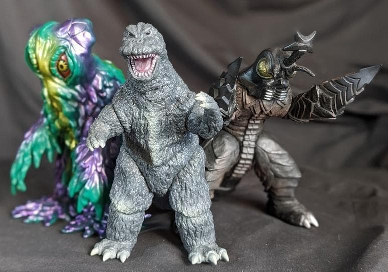 ゴジラ＆ヘドラ＆メガロ（Ｙ・ＭＳＦ）ソフビフィギュア３体セット