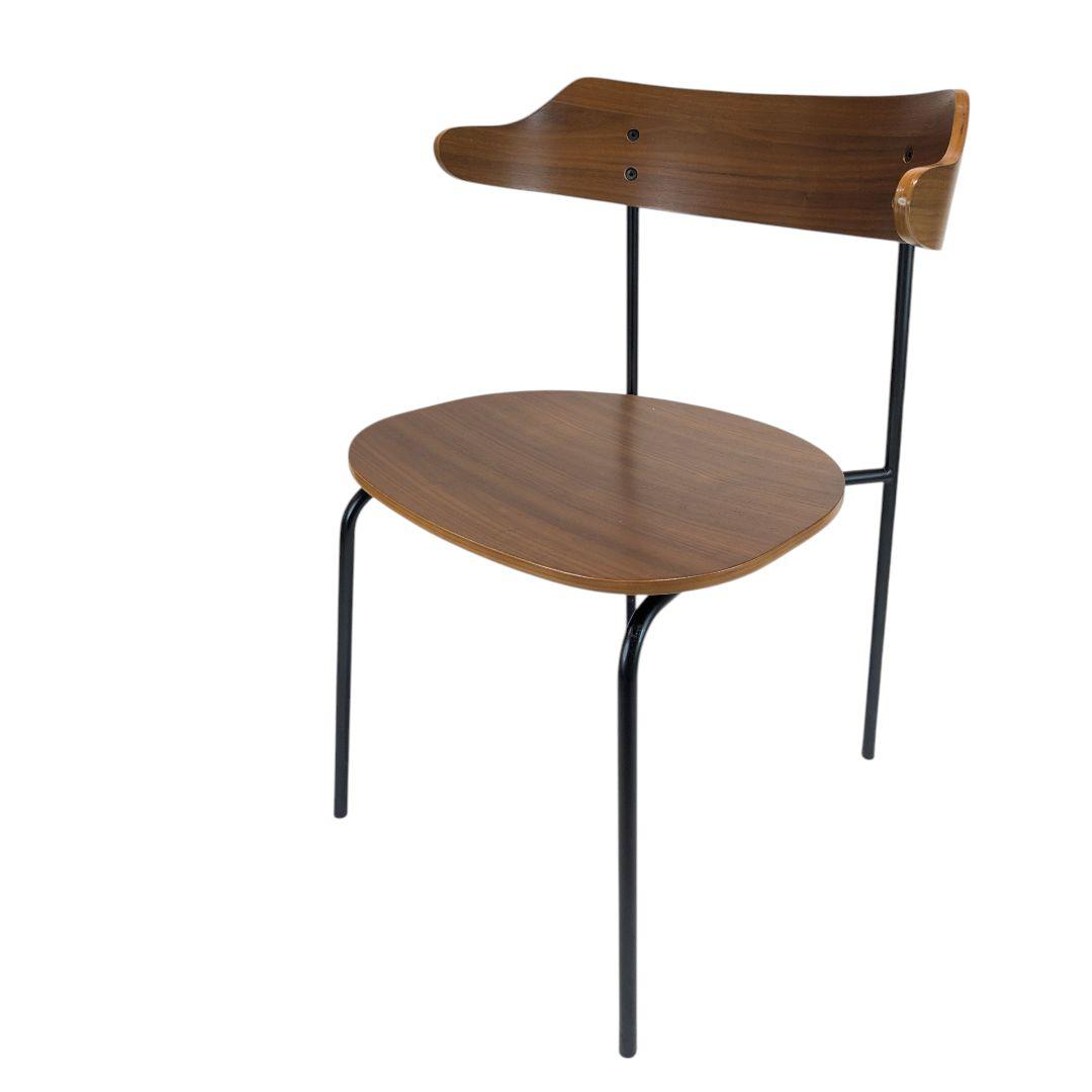 美品 関家具 KAPELL カペル オーク 板座 アイアン　ダイニングチェア