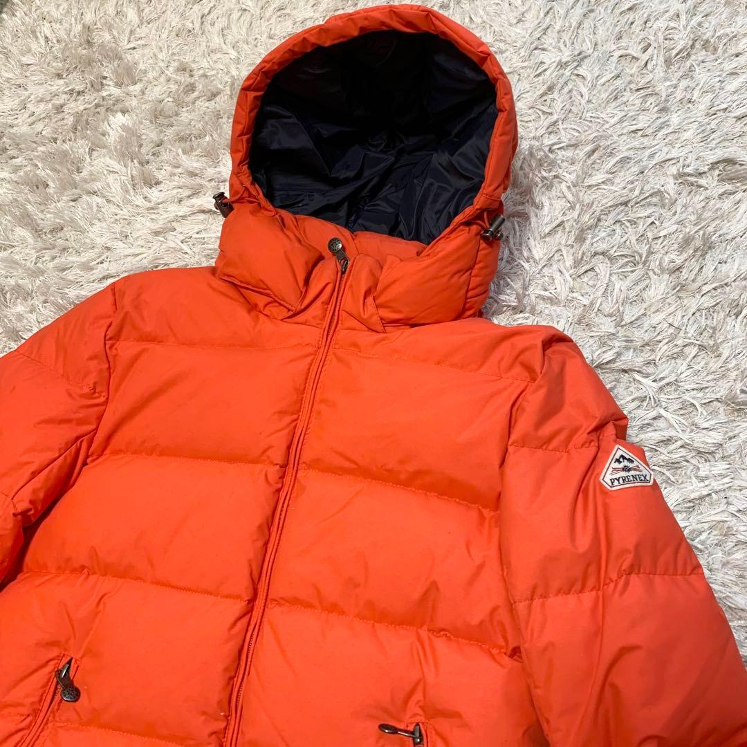 希少カラー☆PYRENEX ピレネックス ダウン オレンジ M フード着脱