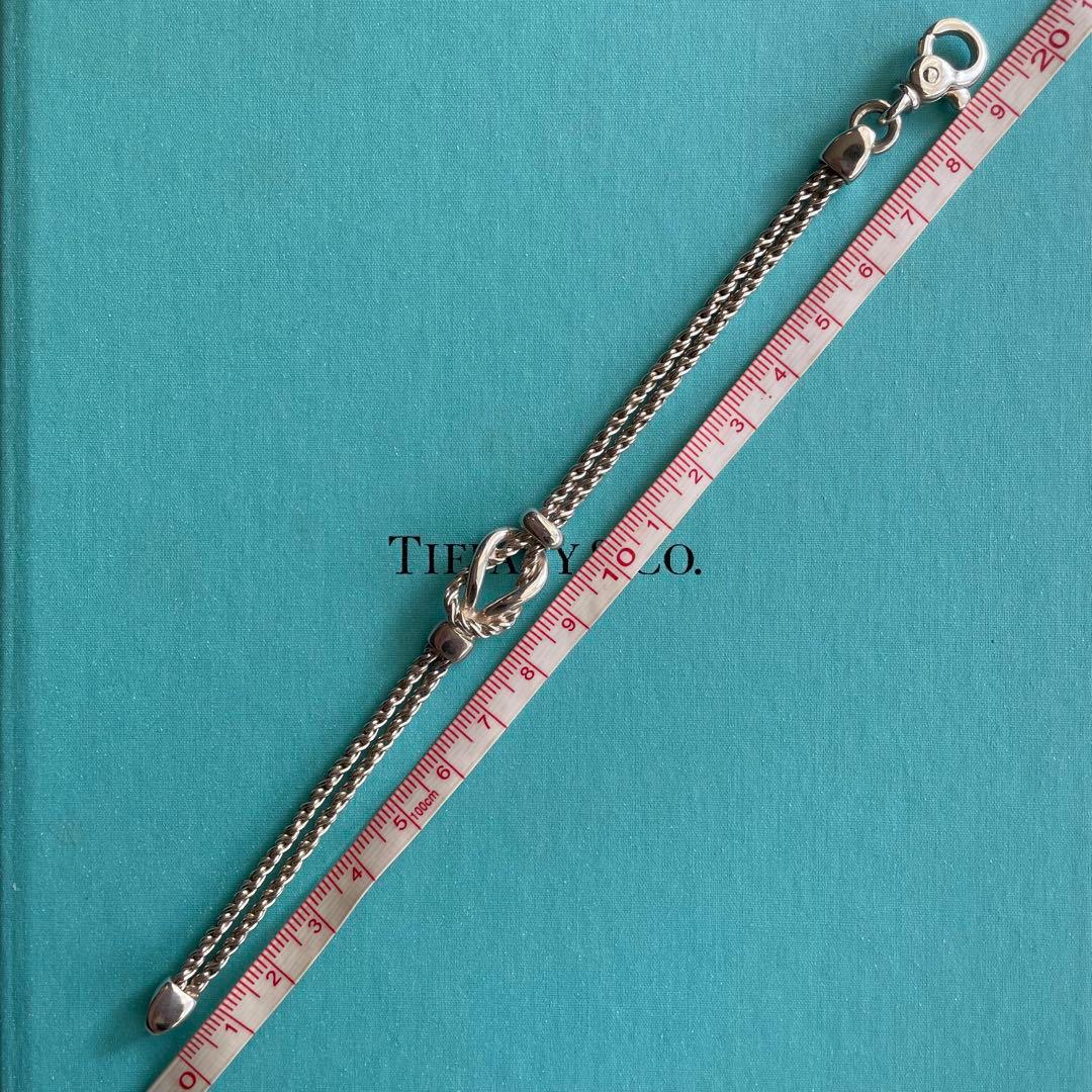 TIFFANY ブレスレット センターノット ダブルロープ SV925 シルバー