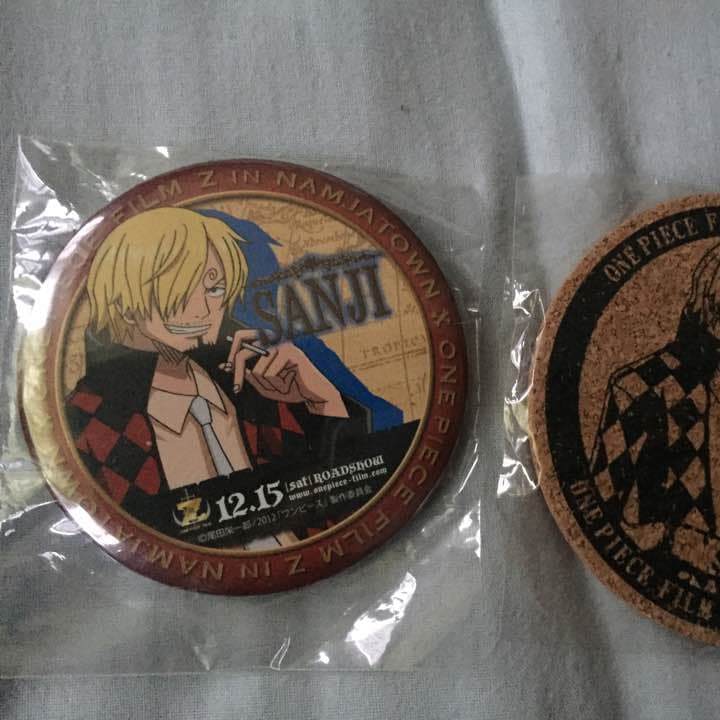 ワンピース 映画 ナンジャ限定 缶バッジ コースター サンジ ヴィンスモーク