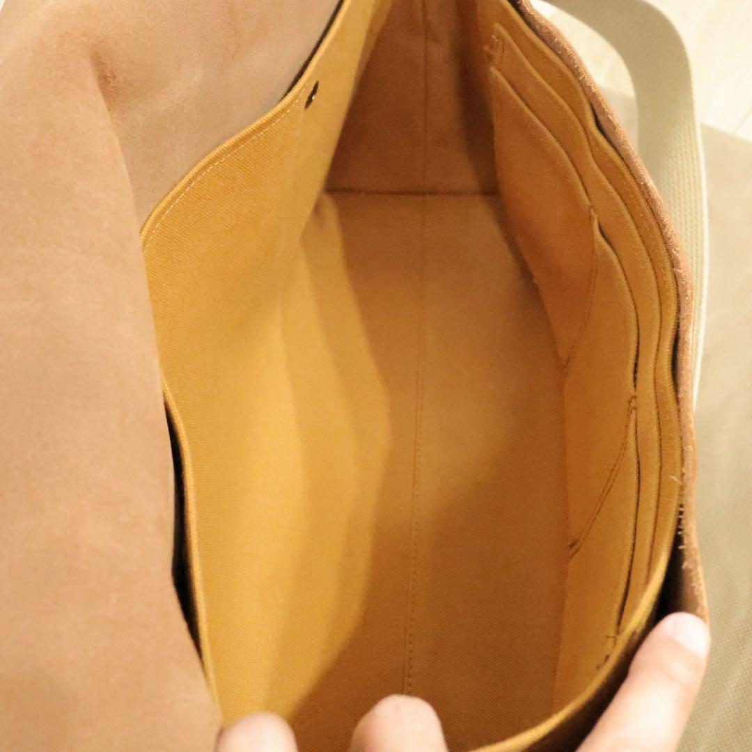 uni&co メッセンジャーバッグ ダークブラウン系 使用少の通販はau PAY