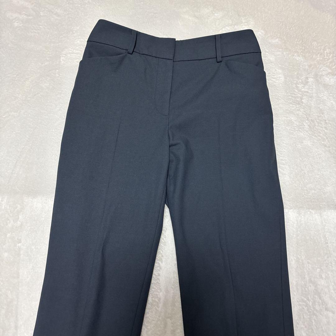 プラステ セットアップ ダブル 紺ブレ 金ボタン リネン混 ネイビー S