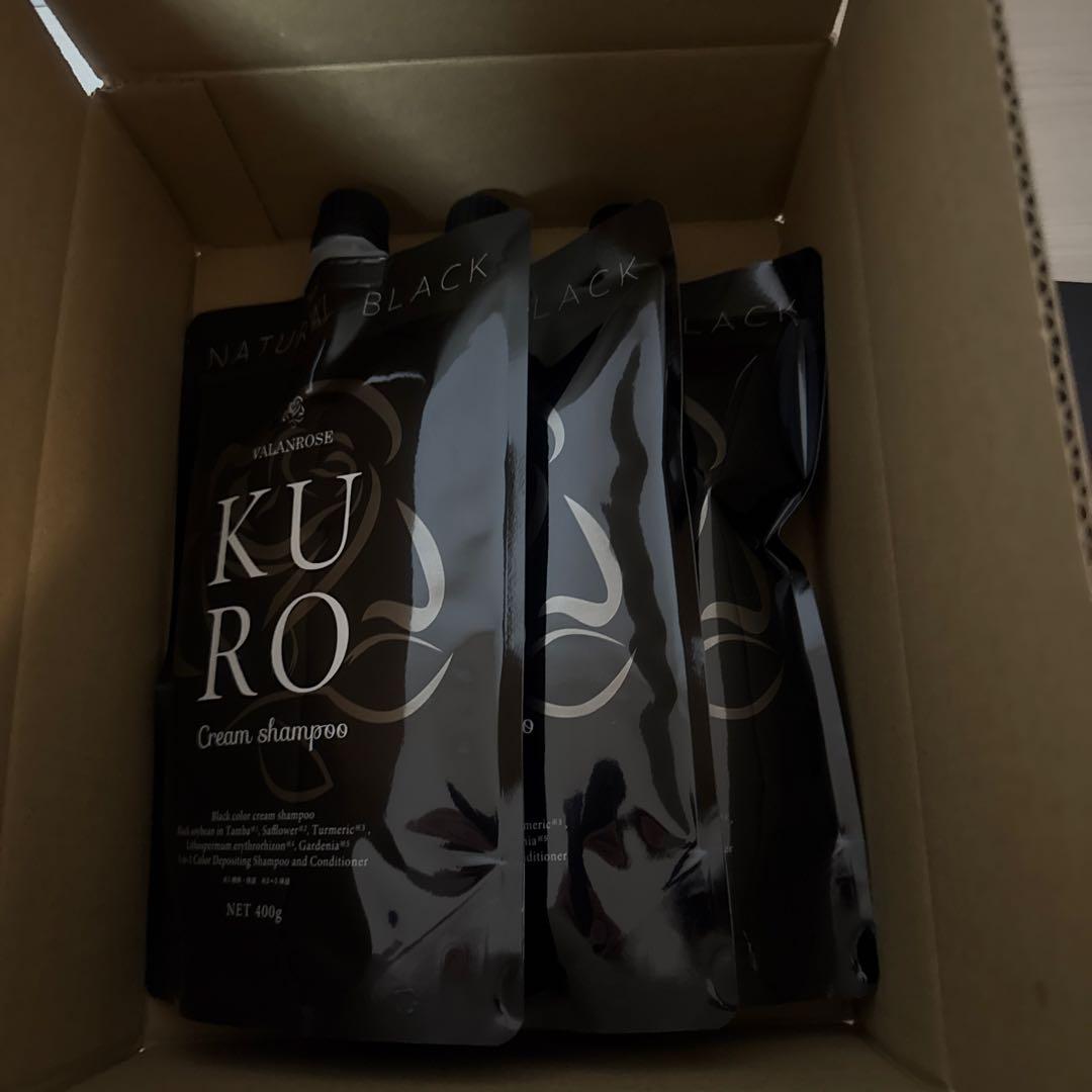 KURO Cream shampoo ナチュラルブラック400g✖️3個