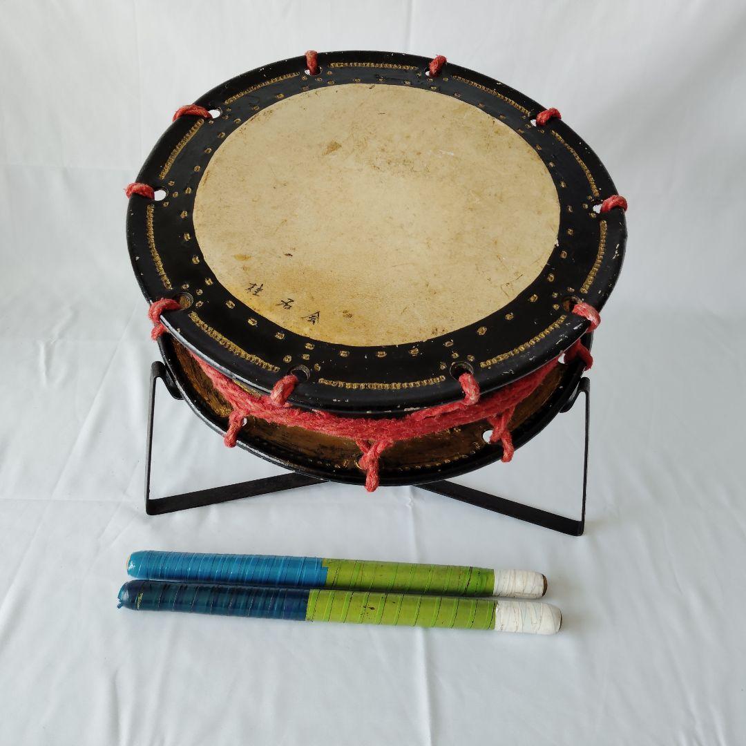 和太鼓　締太鼓　バチ・台付きセット　太鼓達人