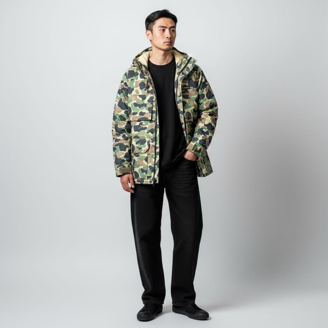 コロンビア ダックハンターカモ 中綿 マウンテンパーカー ジャケット