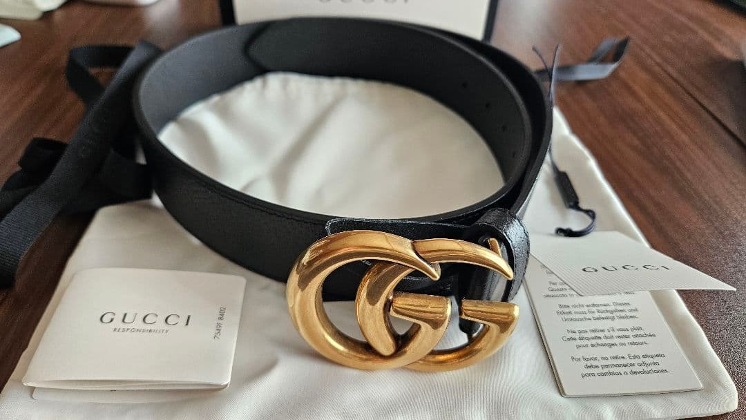 【美品　箱付】　GUCCI　レザーベルト 【ブラック】 楽天市場】GUCCI グッチメンズレザーベルト ブラックインター