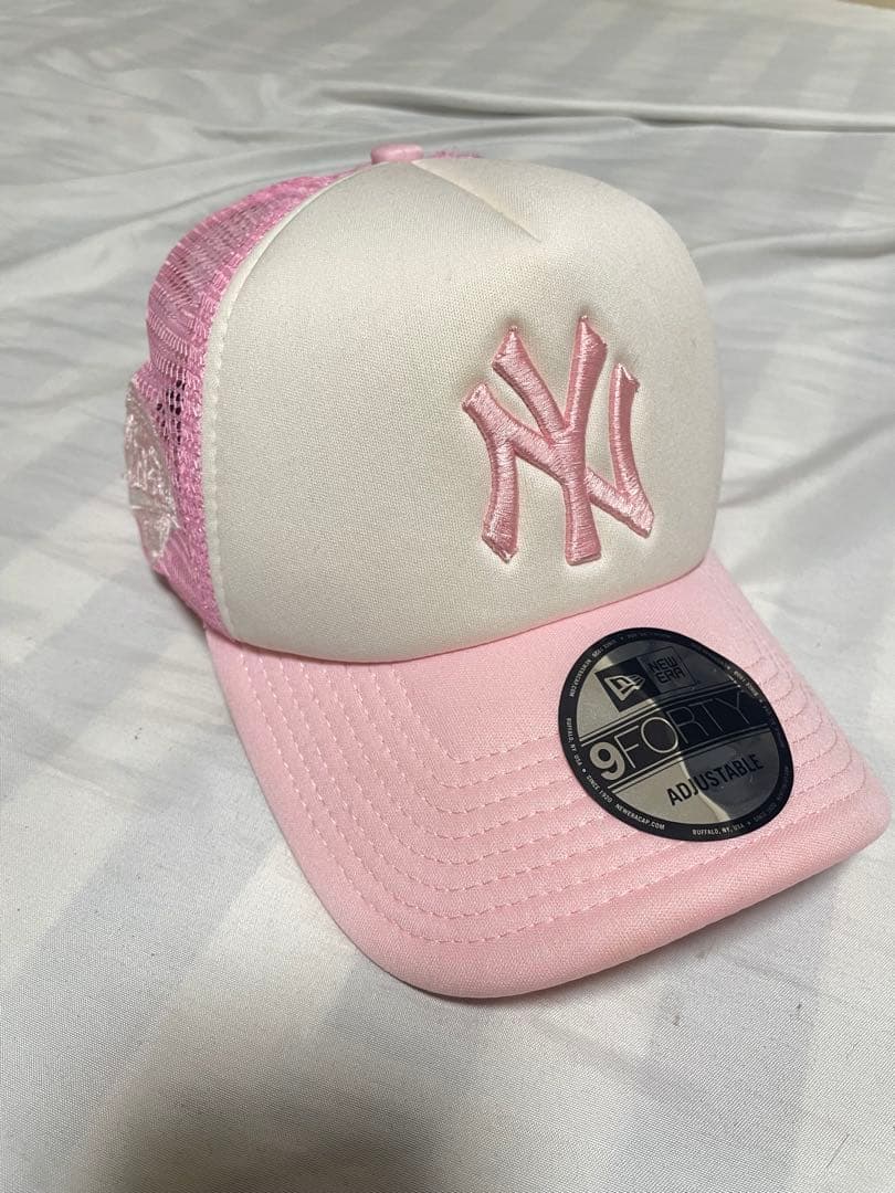 New Era 9FORTY ピンク ホワイト キャップ
