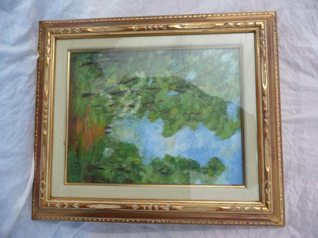 本物油絵、画廊額入り